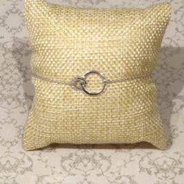 Bracelet argent 925 anneaux entrelacés