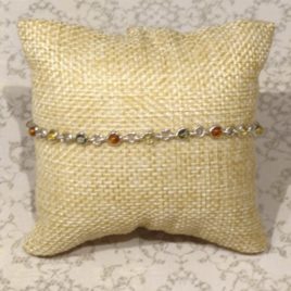 Bracelet argent 925 et ambre de la Baltique