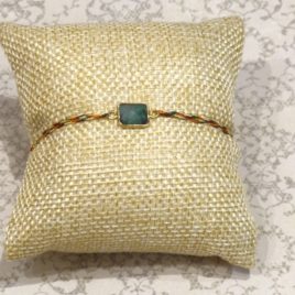 Bracelet argent 925 et émeraude