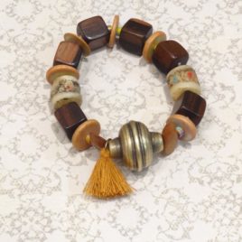 Bracelet ethnique en bois de kamagong