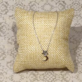 Collier argent 925 étoile et croissant de lune