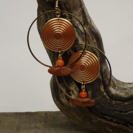 Boucles d’oreilles jade papaye