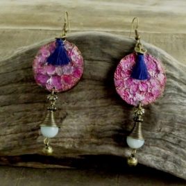 Boucles d’oreilles pétales de rose
