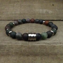 Bracelet homme jaspe mat