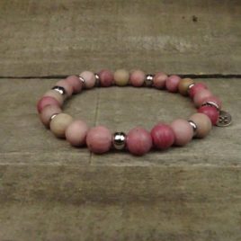 Bracelet homme rhodonite