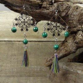 Boucles d’oreilles malachite