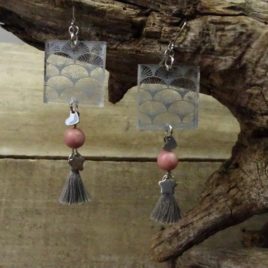 Boucles d’oreilles rhodonite