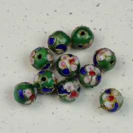 Perle émail cloisonné 10 mm de diamètre