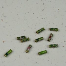 Tube émail cloisonné vert
