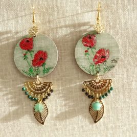 Boucles d’oreilles coquelicots
