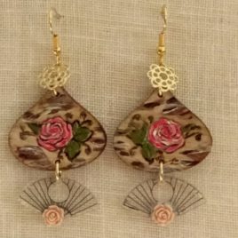 Boucles d’oreilles jolies roses