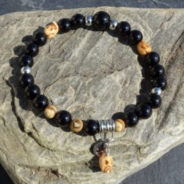 Bracelet homme onyx jaspe paysagé
